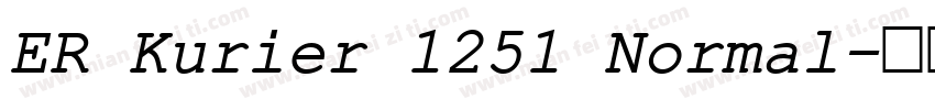 ER Kurier 1251 Normal字体转换